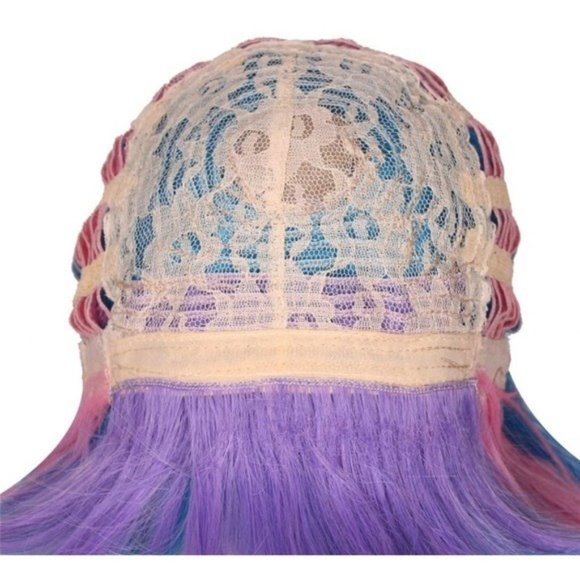 Long Curly Rainbow Ponytail Wig - Picture 7 of 7